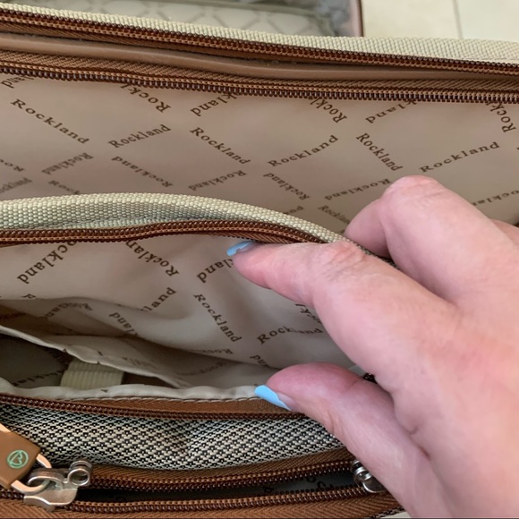 Luggage upright wheels by Rockland Soft sided Rolling Computer Case &overnighter - Picture 10 of 16